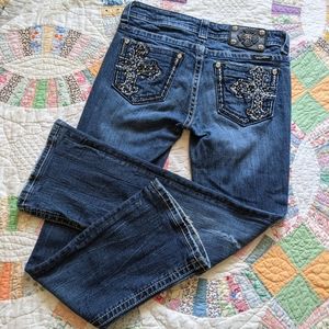 Miss Me JP5345B2 Boot Cut Emb Cross Jeans